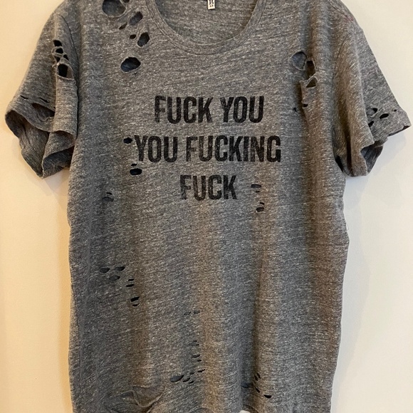 Brand-new R13 "F**k you…” Distressed Tee